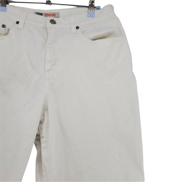 FADED GLORY Jeans Women's 5-Pocket Straight Leg Relaxed Fit White Size 10 Petite - Picture 4 of 11